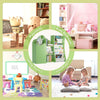 Bookshelf Storage Shelf For Children's Reading Room Open Storage Modern Green