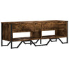 TV Cabinet Smoked Oak 122x34x41 cm Engineered Wood HOT