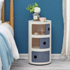 Modern Bedside Table Bedroom Sofa Side End Multi-functional Round Storage Unit