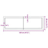 GuyAna Wall Shelf Brown 120x40x4 Treated Solid Wood Oak,Wall Shelves, P2P7