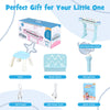 Electronic Kids Piano Toy with Stool 8 Rhythms & 8 Instruments-Blue