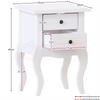 2x White Bedside Cabinet Table Nightstand Chest of Drawers 2 Drawer Bedroom Unit