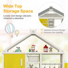 Kids Dress Up Rack Clothing Wardrobe Costume Storage Closet-Yellow