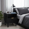 1 Drawer Wooden Bedroom Bedside Cabinet Open Storage Shelf Nightstand Side Table