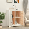 TANZEM Sideboard White 83x41.5x100 Solid Wood Pine,Sideboard Storage T2T7