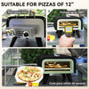 Outdoor Tabletop Gas Pizza Oven with 12" Pizza Stone & Peel, Black