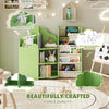 Bookshelf Storage Shelf For Children's Reading Room Open Storage Modern Green