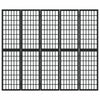 Folding 5-Panel Room Divider Japanese Style 200x170 Black Shoji J8D6