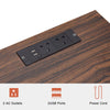Bedside Table Cabinet 2 Drawers Accent Sofa Side LED Nightstand Storage Unit NEW