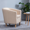 Victorian Retro Wing Back Armchair Accent Oyster Fireside Sofa Lounge Tub Chair