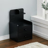 Bedside Table Modern 2 Drawer Nightstand Bedside Cabinet Shelf for Bedroom