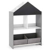 Toddler Display Bookshelf Toy Storage Kids Dollhouse Bookcase-Gray