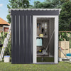 5 x 3ft Garden Shed Galvanised Metal Shed Outdoor Storage Tool Small House Grey