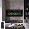 Electric Inset Fire 40in Insert / Wall Mount LED Fireplace Reccessed Media Flame