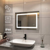 LED Bathroom Mirror With Shaver Socket Demister Pads Lights Touch 50x70CM