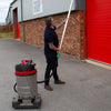 Gutter Vacuum Pole Kit Long Reach Drain Pipe Sucker Hoover Cleaning System 24ft