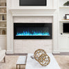 Electric Inset Fire 40in Insert / Wall Mount LED Fireplace Reccessed Media Flame