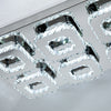 Modern XL Living Room Lamp LED Celling Light Crystal Pendant Chandelier Square