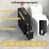 Slim Bathroom Storage Cabinet Narrow Rolling Storage Organizer-Black