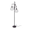 Industrial Floor Lamp Standing Lamp with Wire Cage Lampshade for Living Room