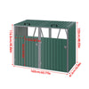 Large Double Wheelie Bins Storage Wooden Store Cover Garden Rubbish Dustbin Shed