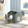 3 Pieces Kids Table and Chair Set Wooden Toddler Activity Art Table Drawing