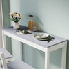 Dining Table and 2 Chairs Set Breakfast Kitchen Bistro Bar Solid Pine Wood Grey