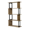 4 Tier Wood & Metal Floor Standing Bookcase Storage Display Rack Shelving Unit