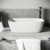 Modern Rectangular Curved Bathroom Counter Top Sink Wash Basin White Ceramic UK