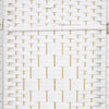 White Weave Wicker Folding 6 Panels Privacy Screen Room Divider Large 170*240CM