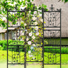 2pcs Heavy Duty Metal Garden Trellis Fence Plant Climbing Stand Bird Leaf Shaped