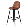2X Bar Stools Fabric/Faux Leather Pub Chairs Breakfast Kitchen Metal Leg Modern