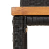 GuyAna 11 Piece Garden Bar Set Black Poly Rattan& Solid Wood AcaciaOutdoor N2G9
