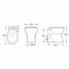 550mm Gloss Grey Vanity Unit & Basin + 500mm WC Toilet Unit Set Bathroom