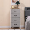 Fabric Cabinets Storage Unit Metal Frame Chest of Drawer Organiser Bedside Table