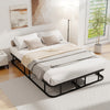 Heavy-duty Metal Mattress Foundation Double Size Bed Frame-Black
