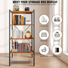 Bookcase 4 Tier Bookshelf Tall Storage Shelving Display Rack Furniture Office UK