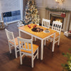 Classic Solid Wooden Wood Dining Table and 4 Chairs Set Kitchen Home Furniture