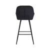 2* Velvet Bar Stools Breakfast Bar stool Pub Chairs Padded Seat Metal Leg CLIPOP