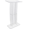 Acrylic Podium 47" Podium Stand Table Reading Surface w/ Storage Shelf