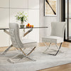 Pair of Upholstered Dining Chairs Tub Accent Chair Heavy Duty with Metal Legs UK