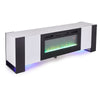 70'' TV Stand Cabinet, 36'' Electric Fireplace Media Entertainment LED RGB Light