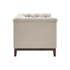 Dusk Chesterfield Stone Matte Velvet & Ash Wood Quilted 2 Seater Sofa RRP £479