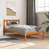 Gecheer Bed Frame Wax Brown 75x190 Small Solid Wood Pine K1W9