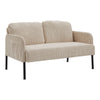 Corduroy Fabric 2 Seater Loveseat Sofa Couch Settee Lounge Chair With Metal Legs