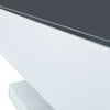 High Gloss Coffee Table Black Glass Top Rectangular Living Room 2 Drawers