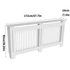 92cm Tall Radiator Cover White Grey Traditional MDF Wood Cabinet Grill Cover
