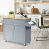 Kitchen Island Storage Trolley Rolling Cart Shelves Cupboard Cabinet Drawer Home