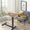 Gas-Lift Adjustable Overbed Table with Wheels Laptop Reading Workstation C Table