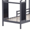 Toddler Wood Bed Frame Grey Childrens Kids Junior Bedroom Bedframe W Blackboard